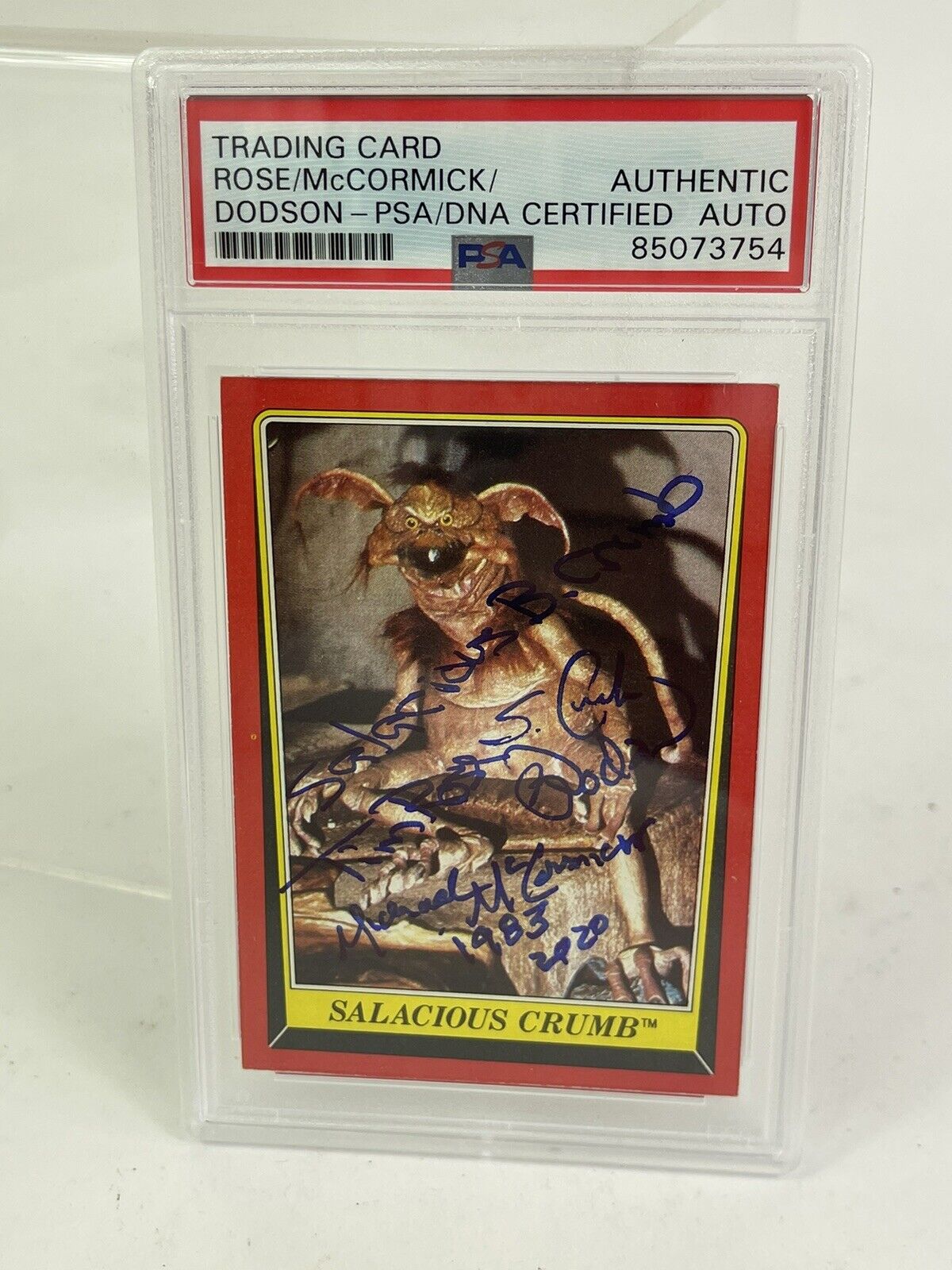 Star Wars Topps 1983 Trading Card Salacious Crumb McCormick Dodson Rose PSA Slab
