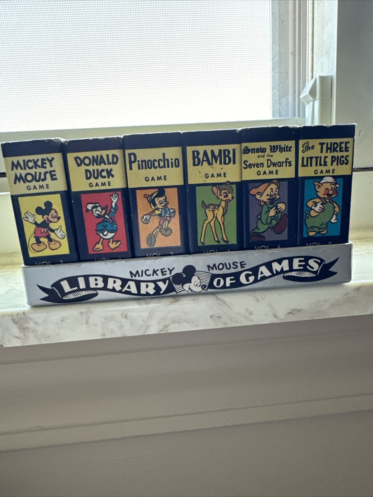 Vintage Disney Mickey Mouse Library of Games cards 1946 Russell Mfg. Co.  Rare.