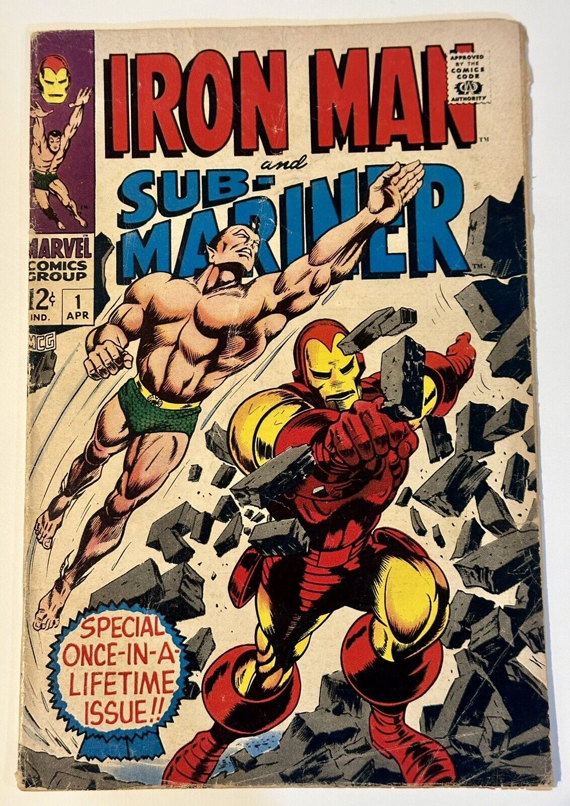 Iron Man and Sub-Mariner # 1 April 1968 One Shot Colan Cover/Art Key Silver Age