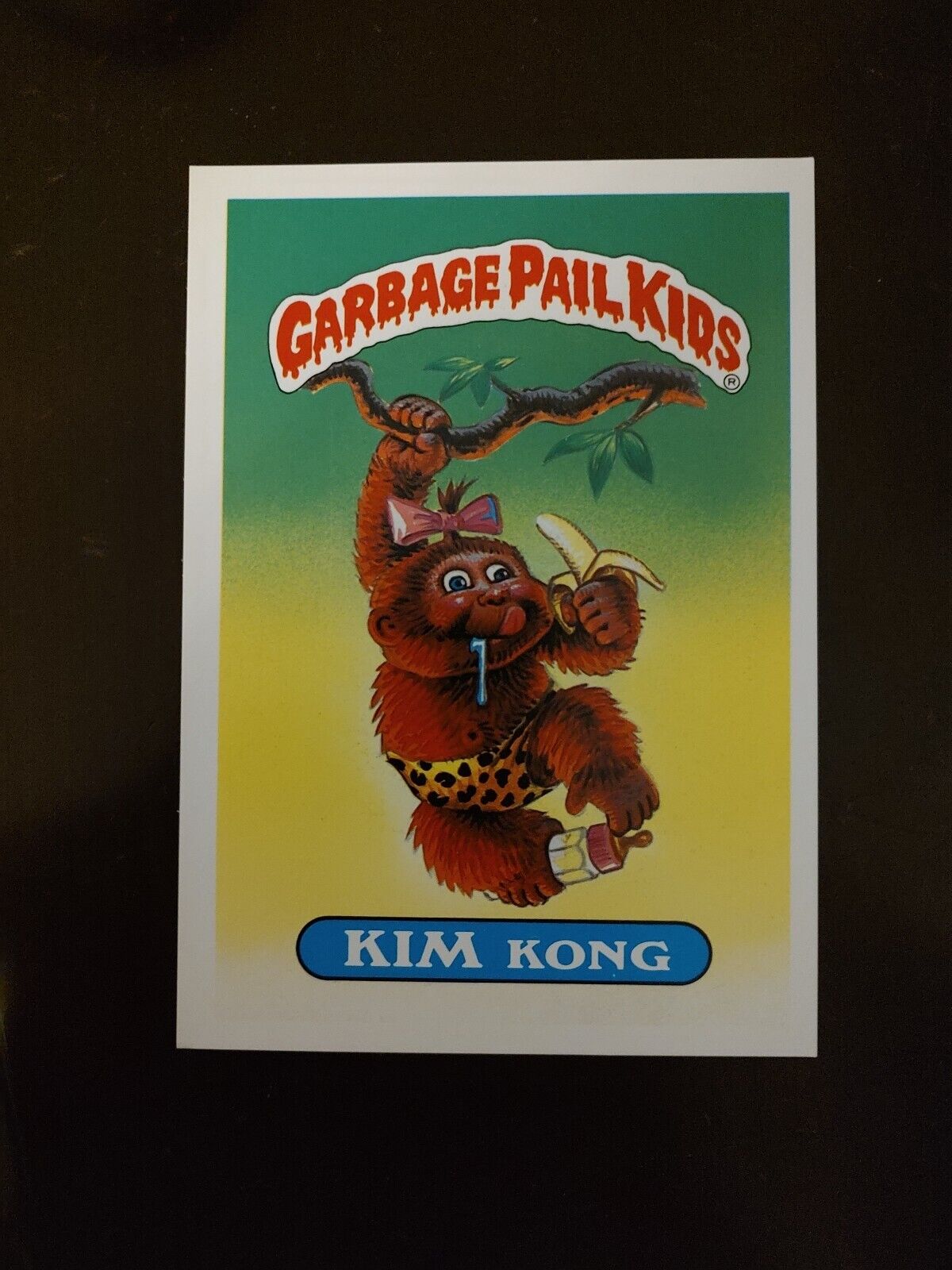 Vintage 1986 Garbage Pail Kids #34 KIM KONG 1st Series GIANT/JUMBO 5”x7” 