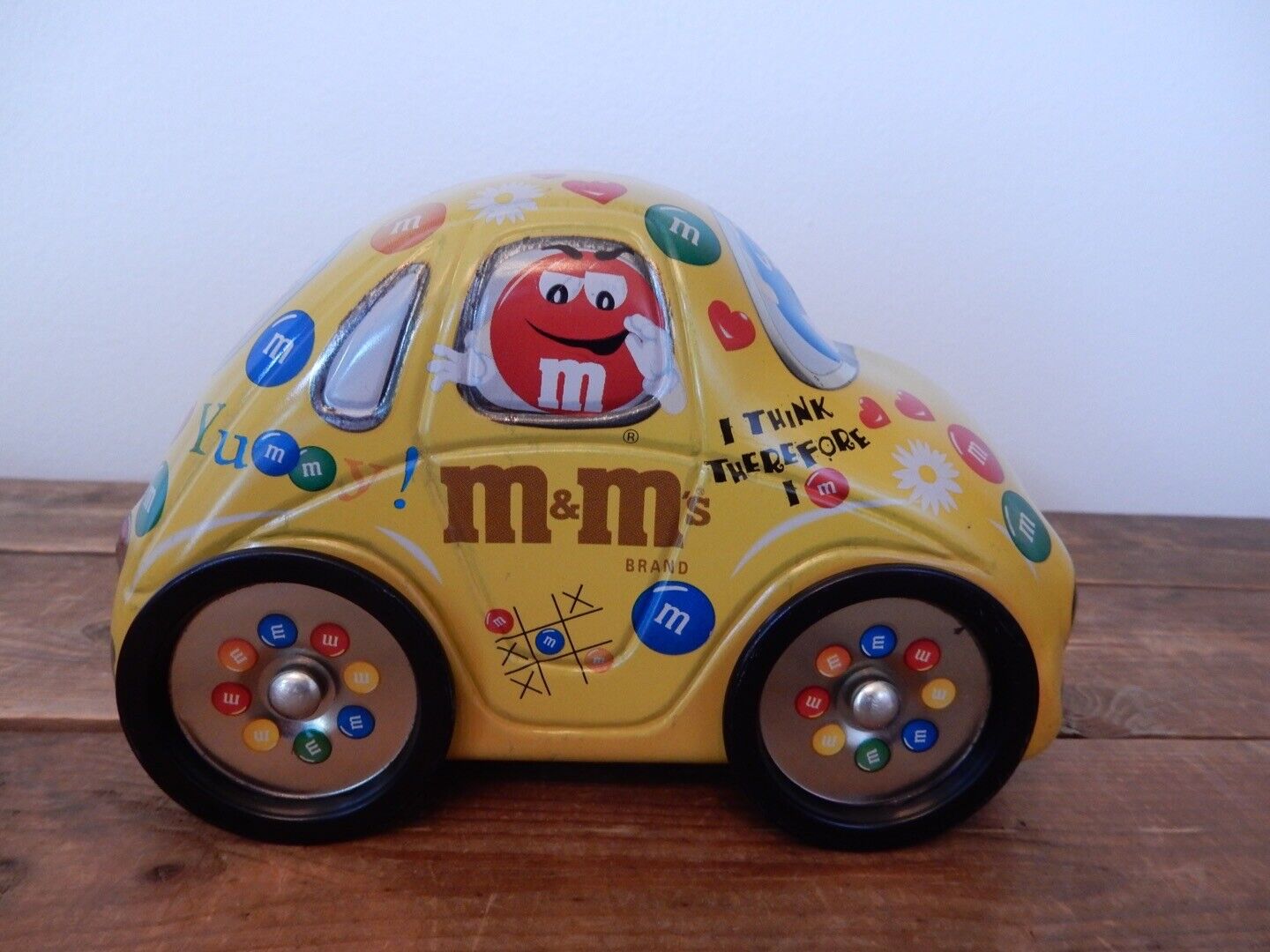 M&M Yellow Bug Car Tin * M&M’s Candy Collectible Tin