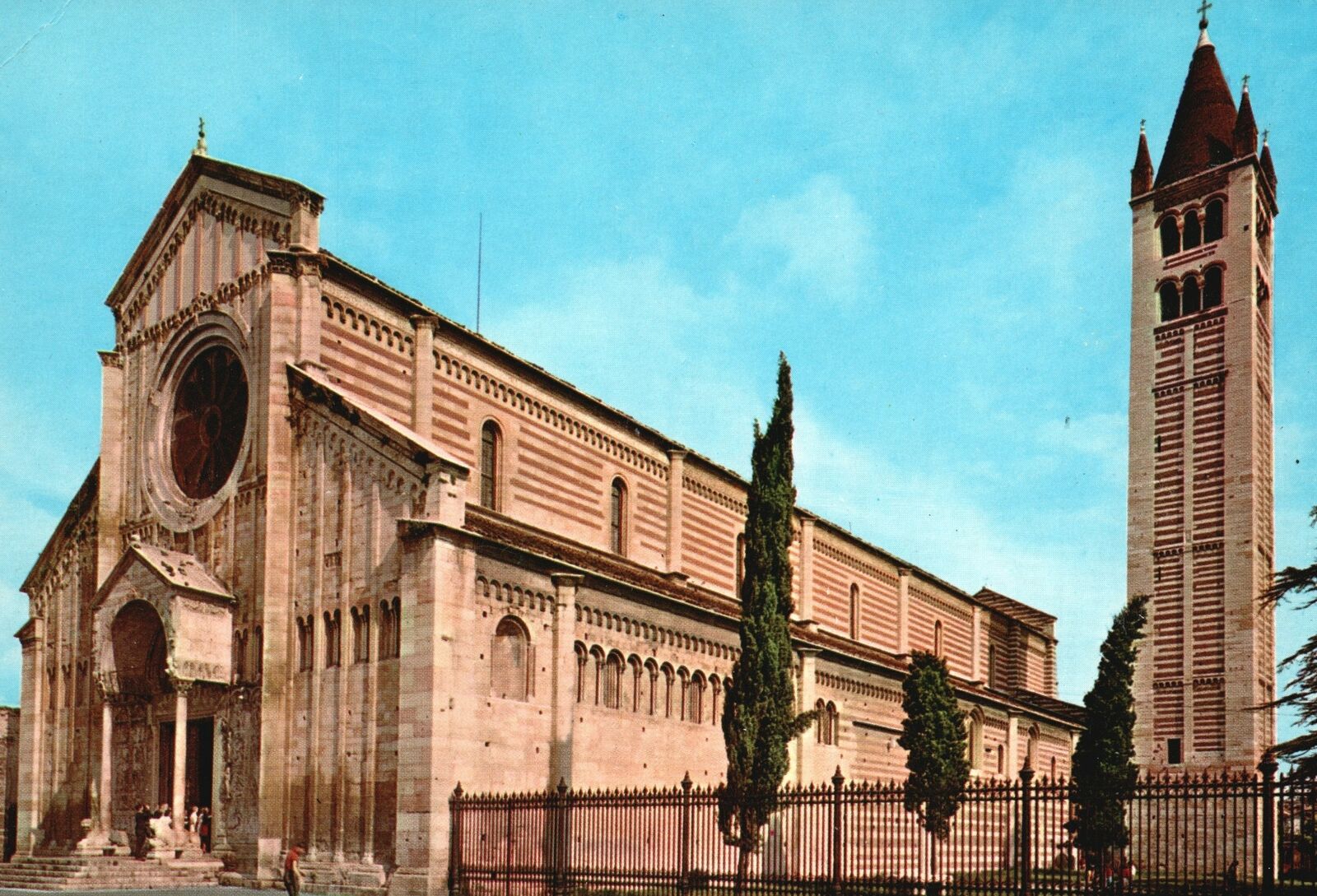 Postcard Saint Zeno\'s Minor Basilica Romanesque Architecture Verona Italy