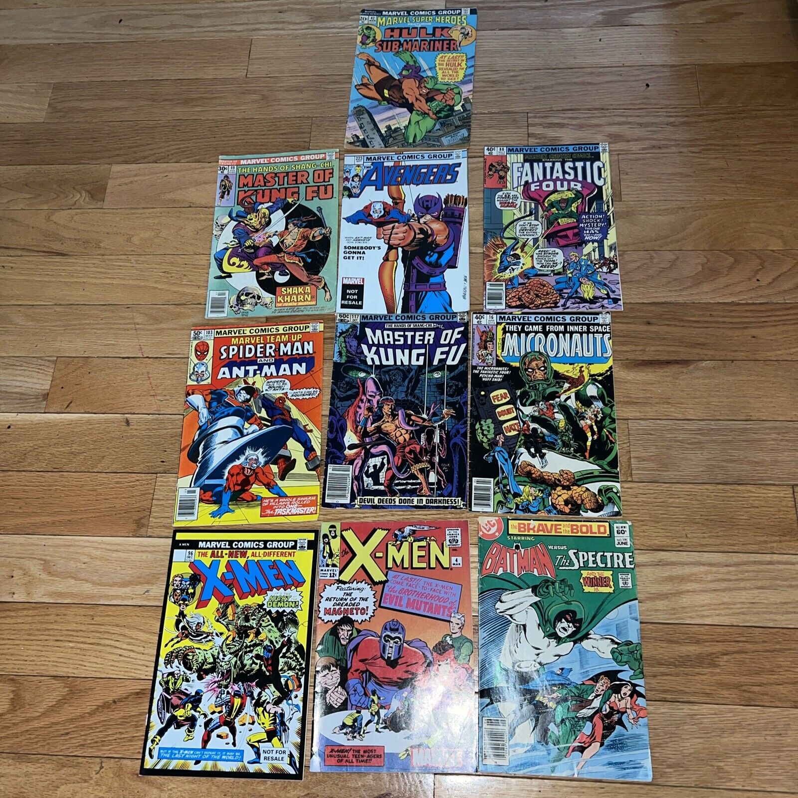 Marvel And DC Comics Vintage Lot Of 10 Hulk Batman X-men