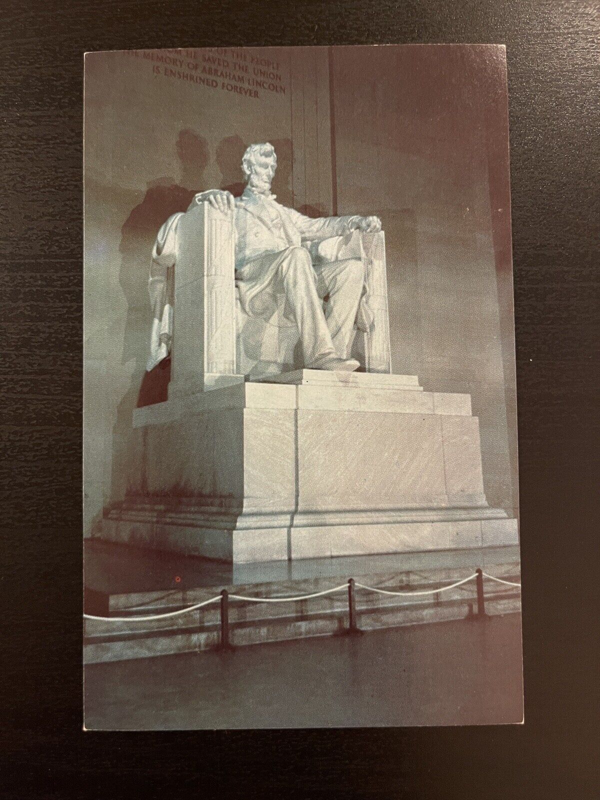 Lincoln Statue - Lincoln Monument - LB Prince - 1966 - Vintage Postcard PA024