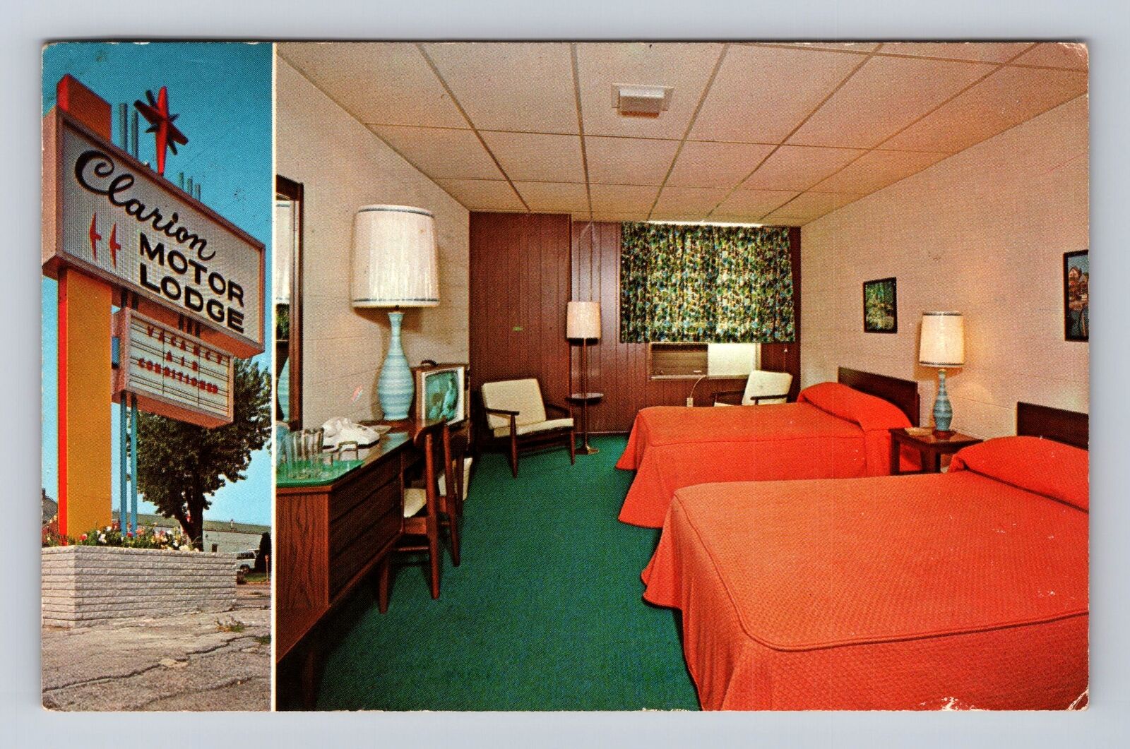 Clarion PA-Pennsylvania, Clarion Motor Lodge, Advertisement, Vintage Postcard