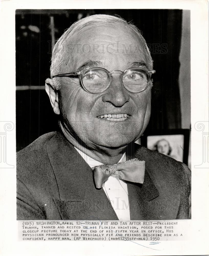 1950 Press Photo harry truman 33rd-president u.s. - dfpb96531