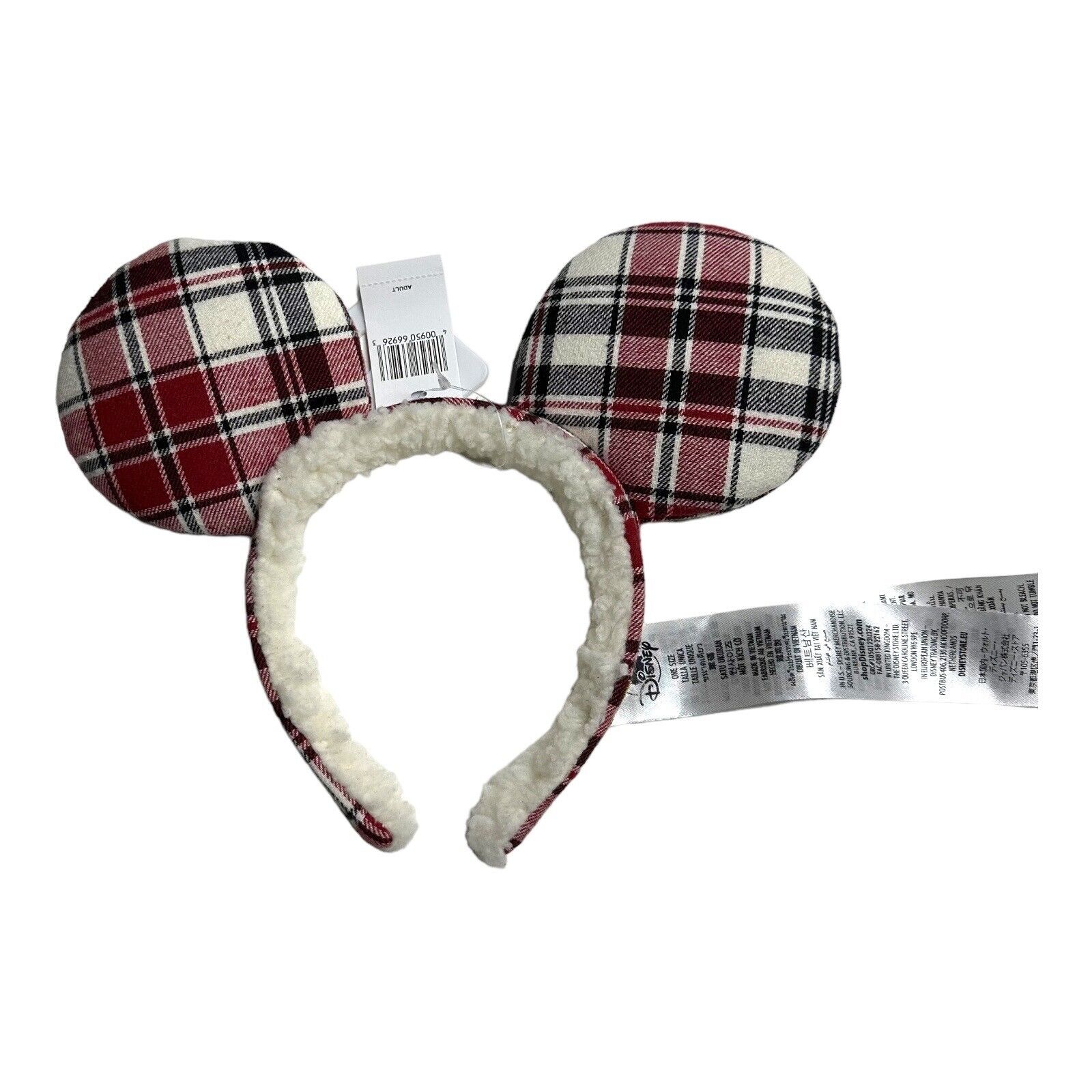 2022 Disney Parks Holiday Plaid Minnie Ear Headband