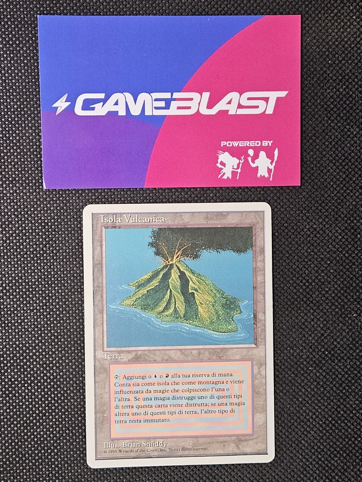 MTG | Foreign White Bordered | Volcanic Island | PL | Italian Legacy Magic Card