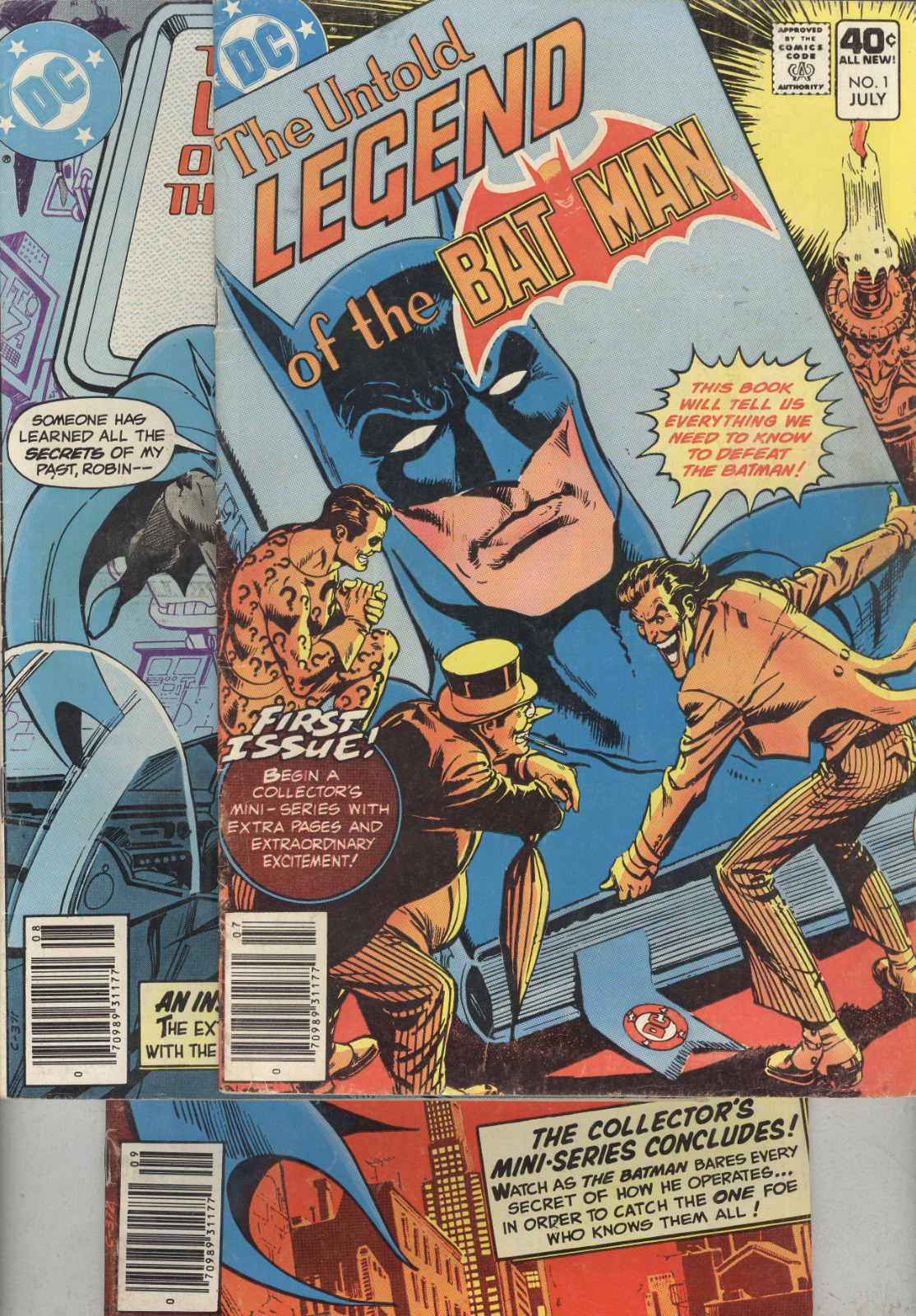 Untold Legends of Batman #1, #2, and #3 VG- 1980 Complete Set