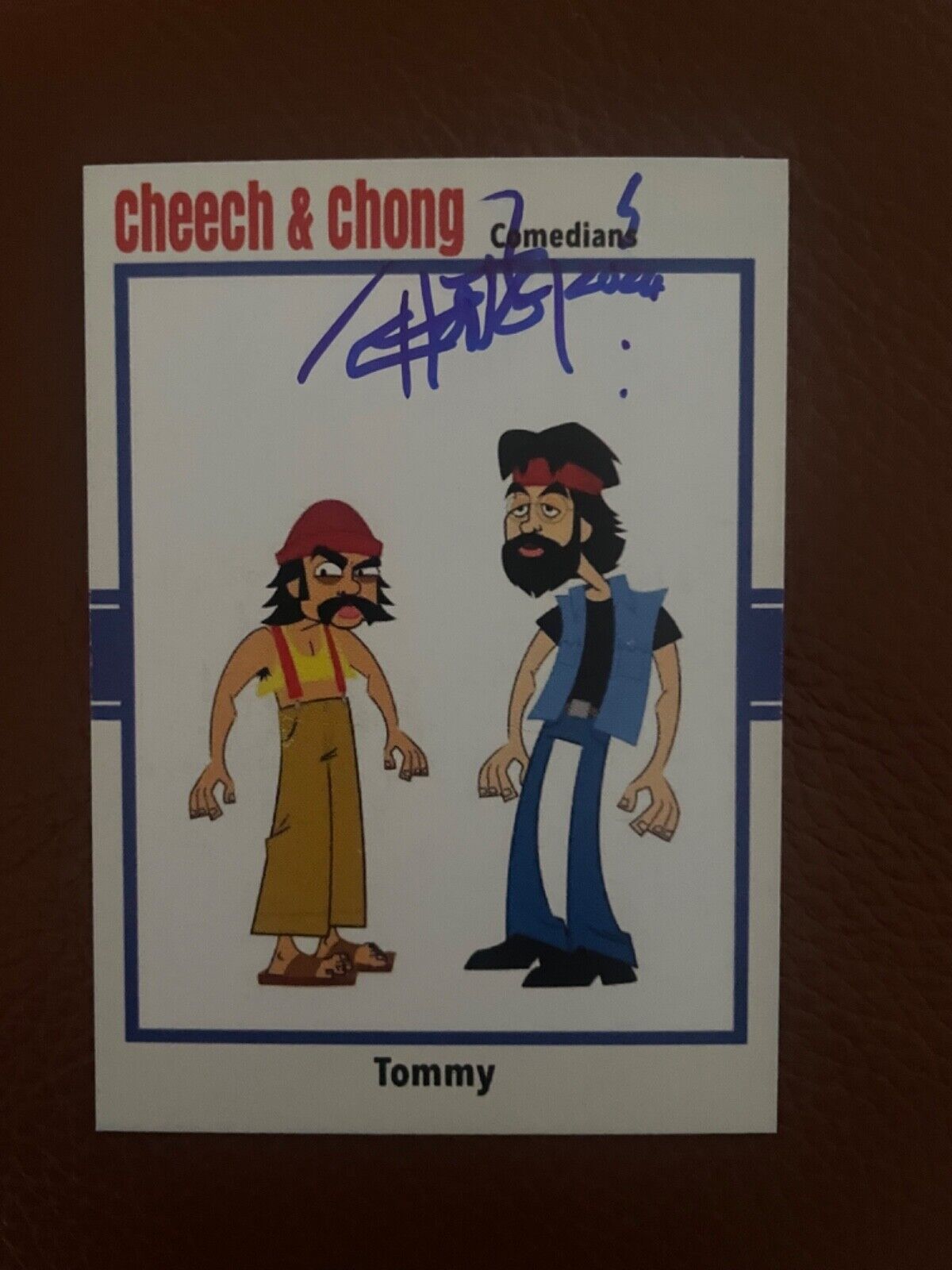 TOMMY CHONG autograph CHEECH & Chong custom signed card Comedian 