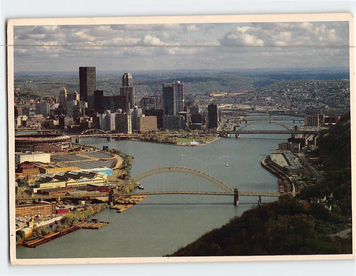 Postcard Aerial view Pittsburgh Pennsylvania USA