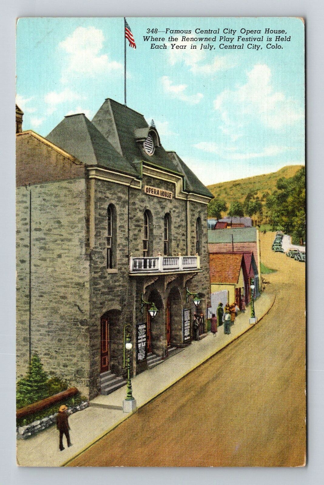 Central City CO-Colorado, Central City Opera House, Vintage Postcard