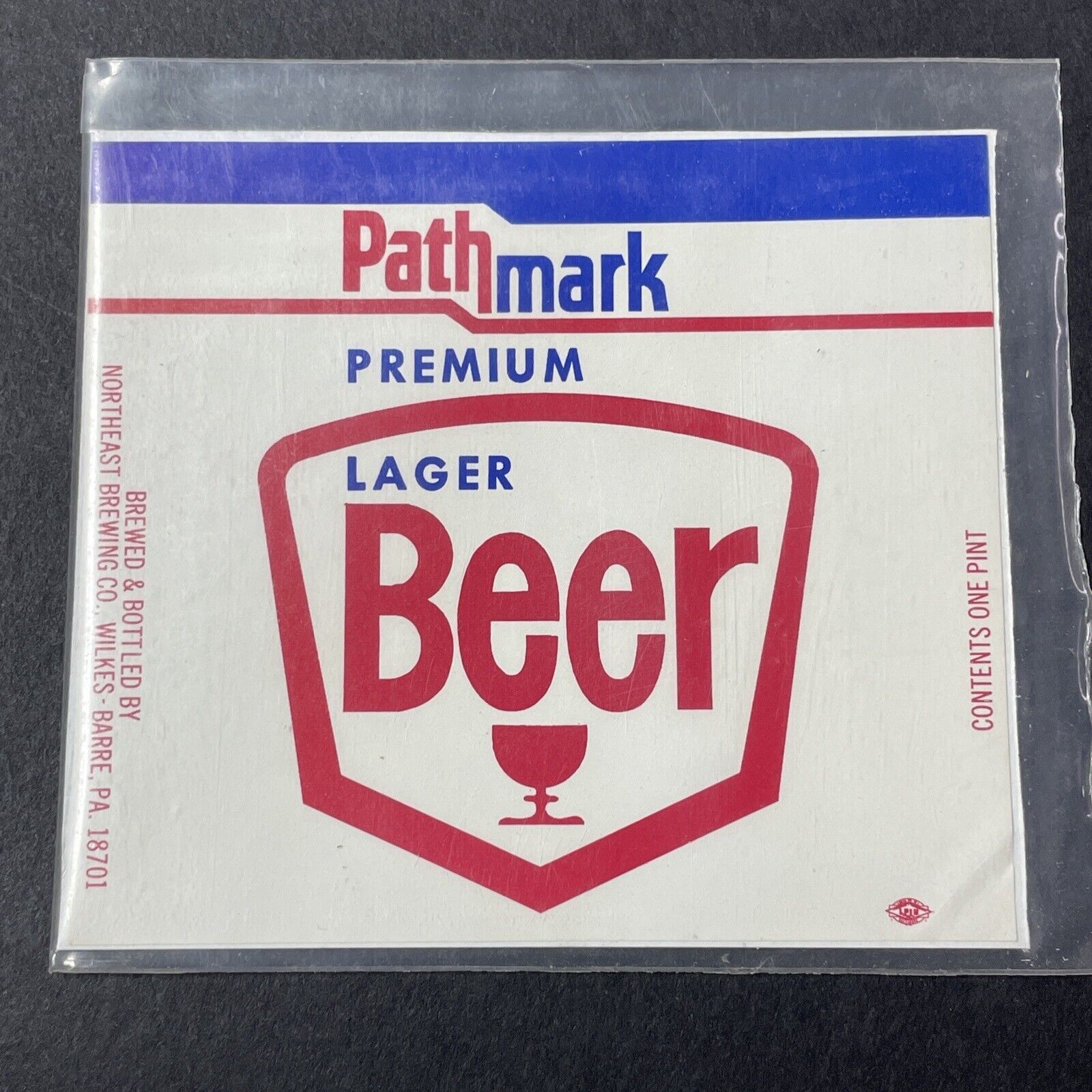 Vintage 1960s Pathmark Premium UNUSED Paper Label Wilkes-Barre PA Q2050
