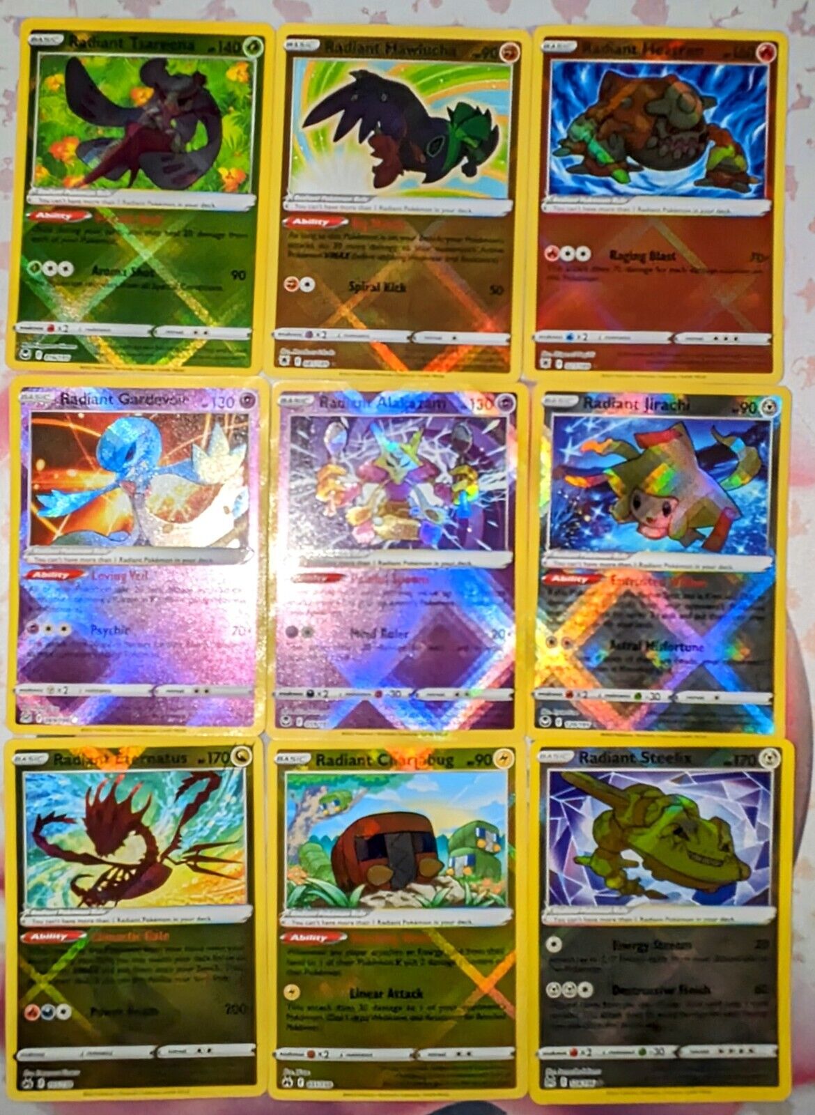 Pokémon TCG Radiant Rare Shiny Lot Alakazam, Jirachi, Gardevoir, Steelix, & More