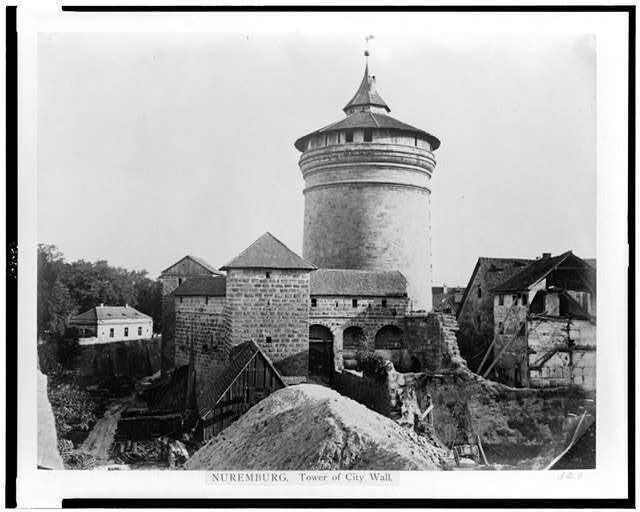 Photo:Nuremburg. Tower of city wall,Germany 1860's