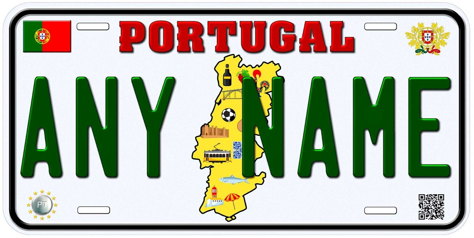 Portugal Custom Personalized Novelty Car Tag License Plate