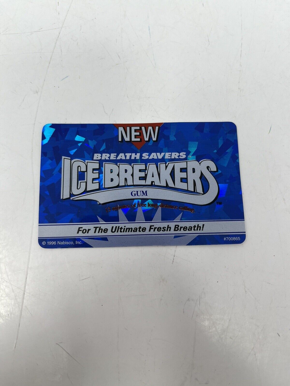 15m Breath Savers Ice Breakers Gum \'For The Ultimate Fresh Breath\' Phone Card