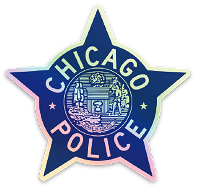 CHICAGO POLICE STAR DECAL STICKER - 1960\'s Star Holographic, Size 3\