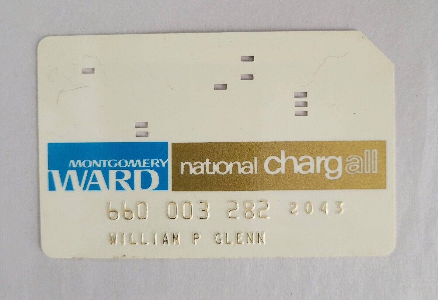 Vintage 1960s Montgomery Ward National Charg-all Credit Card