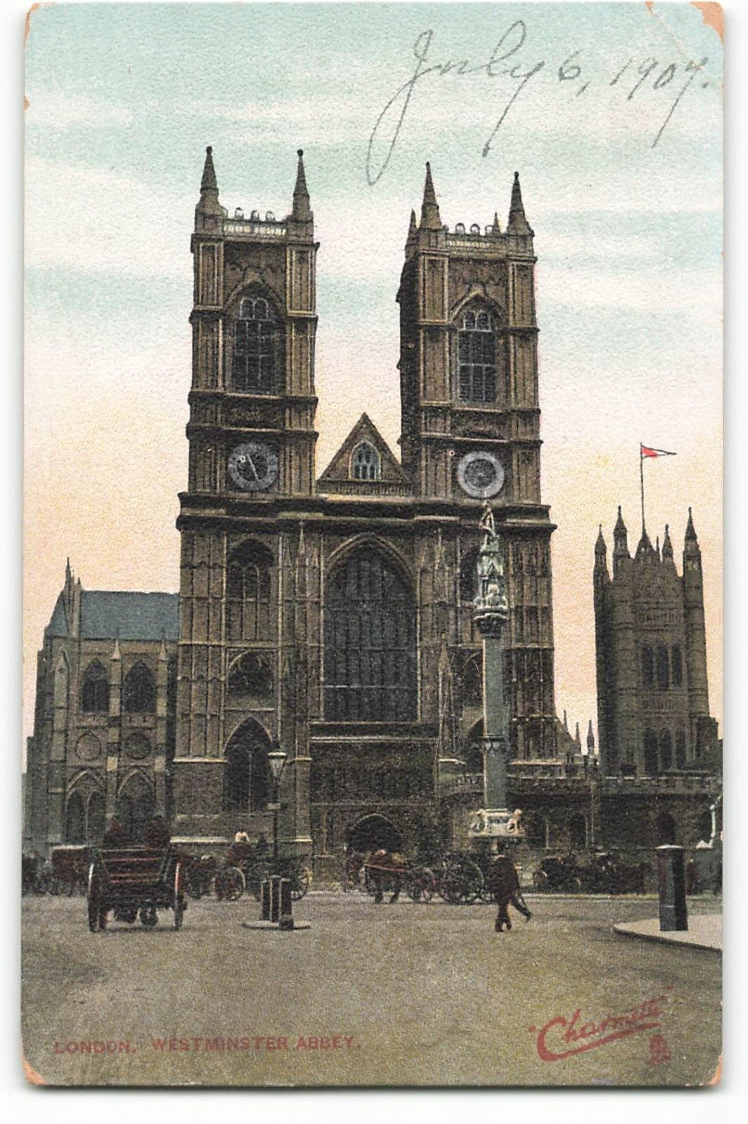 Postcard 1907 TUCK'S London, Westminster Abbey VTG ME6.