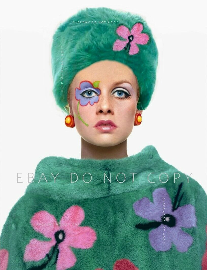 TWIGGY 1960s World\'s First Fashion Supermodel England One of a Kind 8.5x11 PHOTO