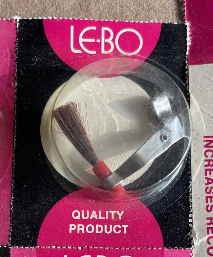 Vintage Le-Bo Record Cleaning Brush Attachment for Turntable Tone Arm Phonograph