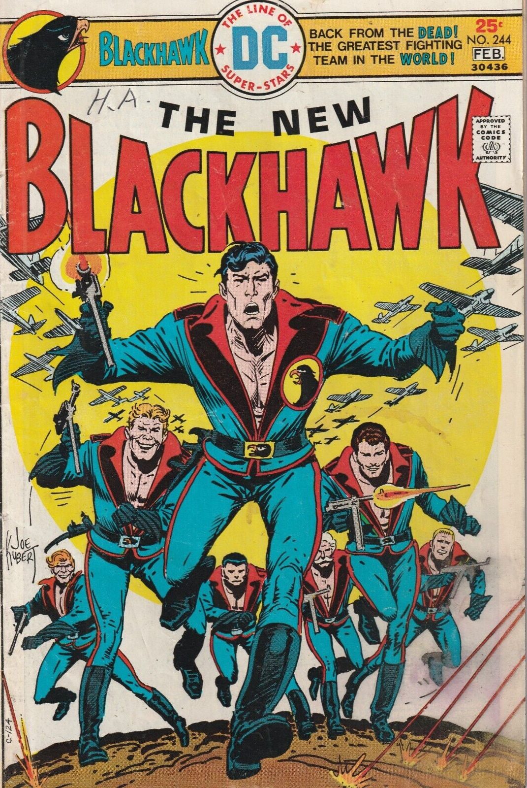 BLACKHAWK #244  FIRST RE-LAUNCH ISSUE  DC  1975