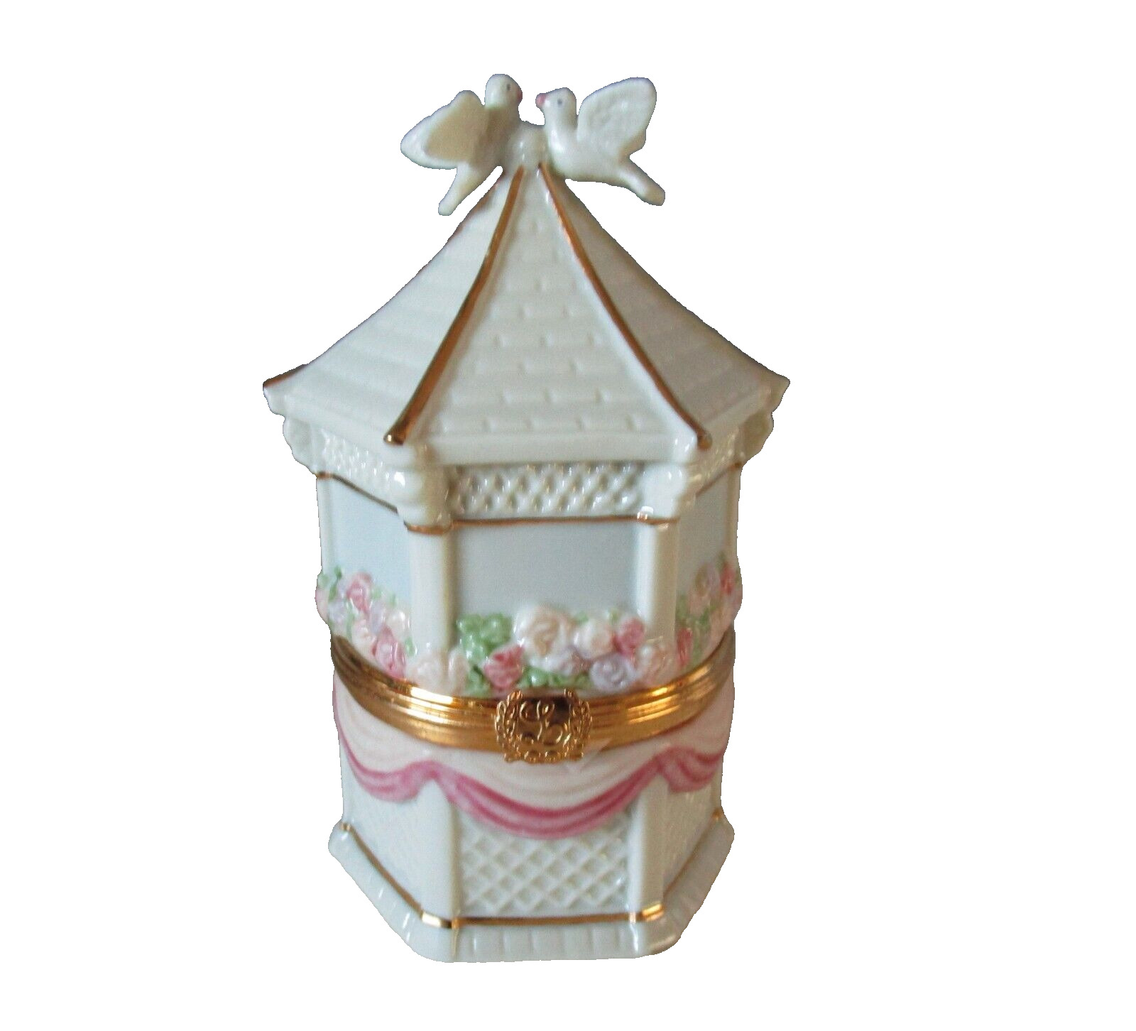 Lenox Summer Hideaway Porcelain Treasure Trinket Box With Charm