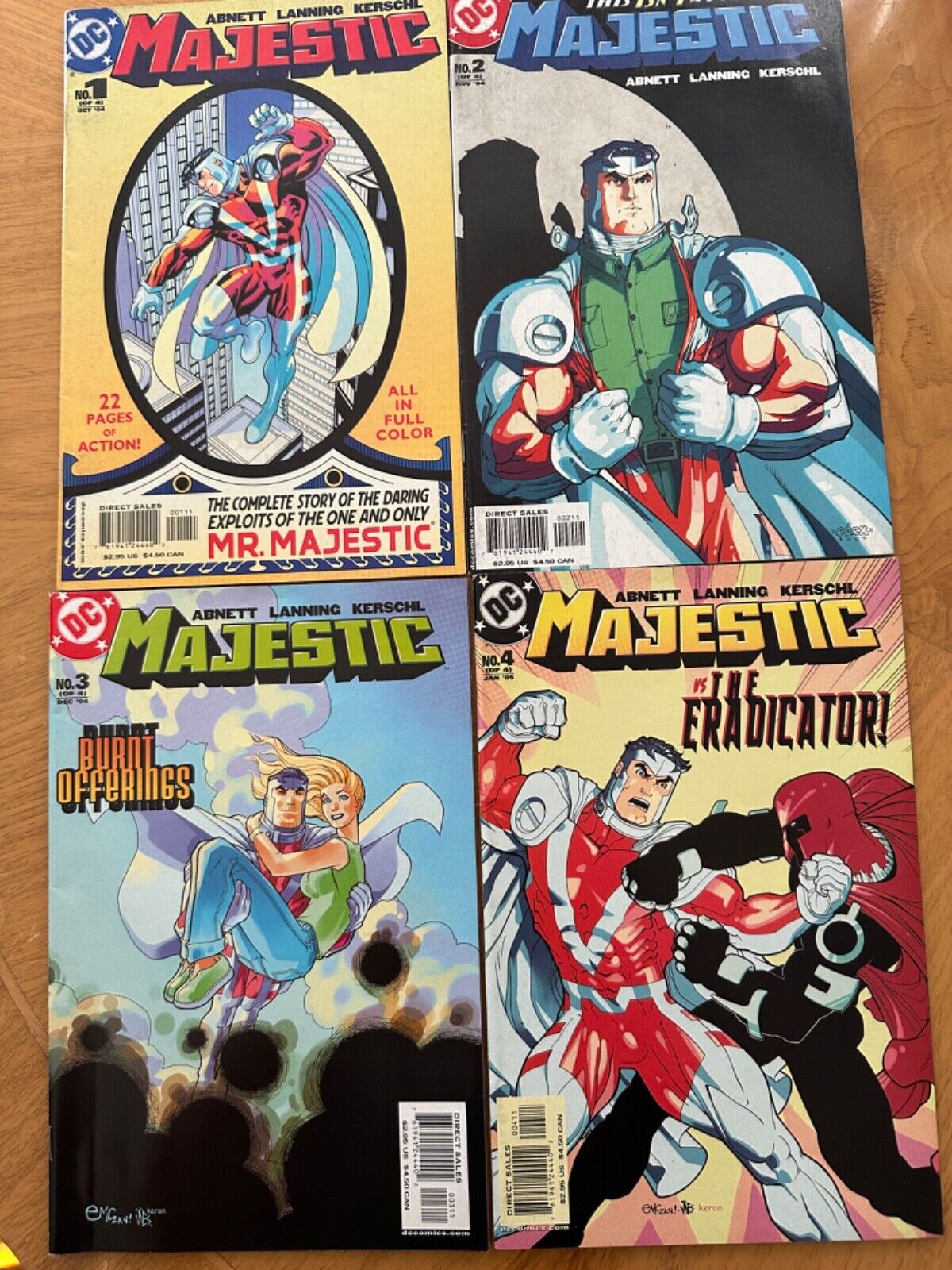 DC Comics Majestic #1-4 Complete MIni Series 2004-MINT, RARE SET-NEVER READ