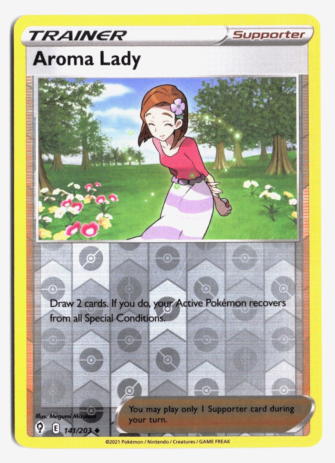 Pokémon  TCG Evolving Skies Aroma Lady Reverse Holo Uncommon #141