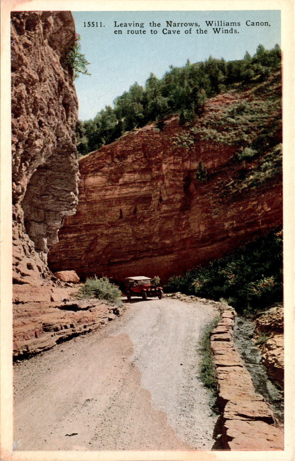 Keywords Narrows Williams Canyon Colorado Cave of the Winds rock format Postcard