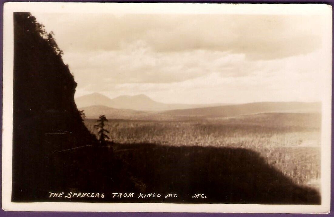 The Spencers from Kineo Mountain Maine 1930s Real Photo Postcard