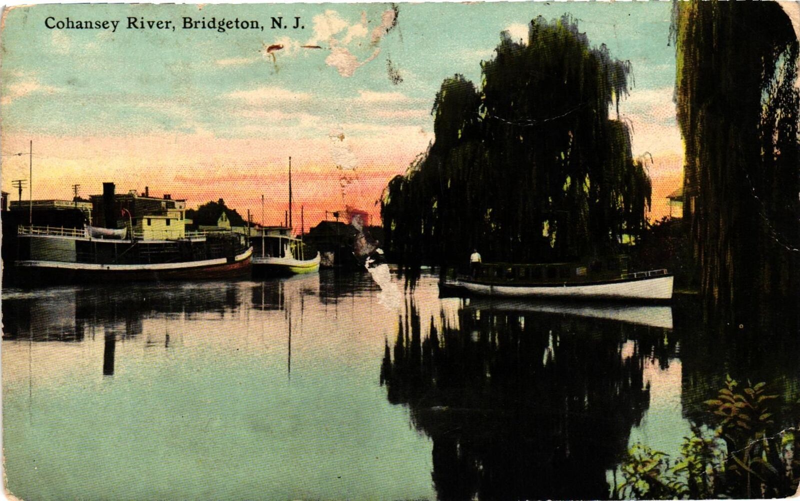 Vintage Postcard- Cohansey River, Bridgeton, NJ. Early 1900s