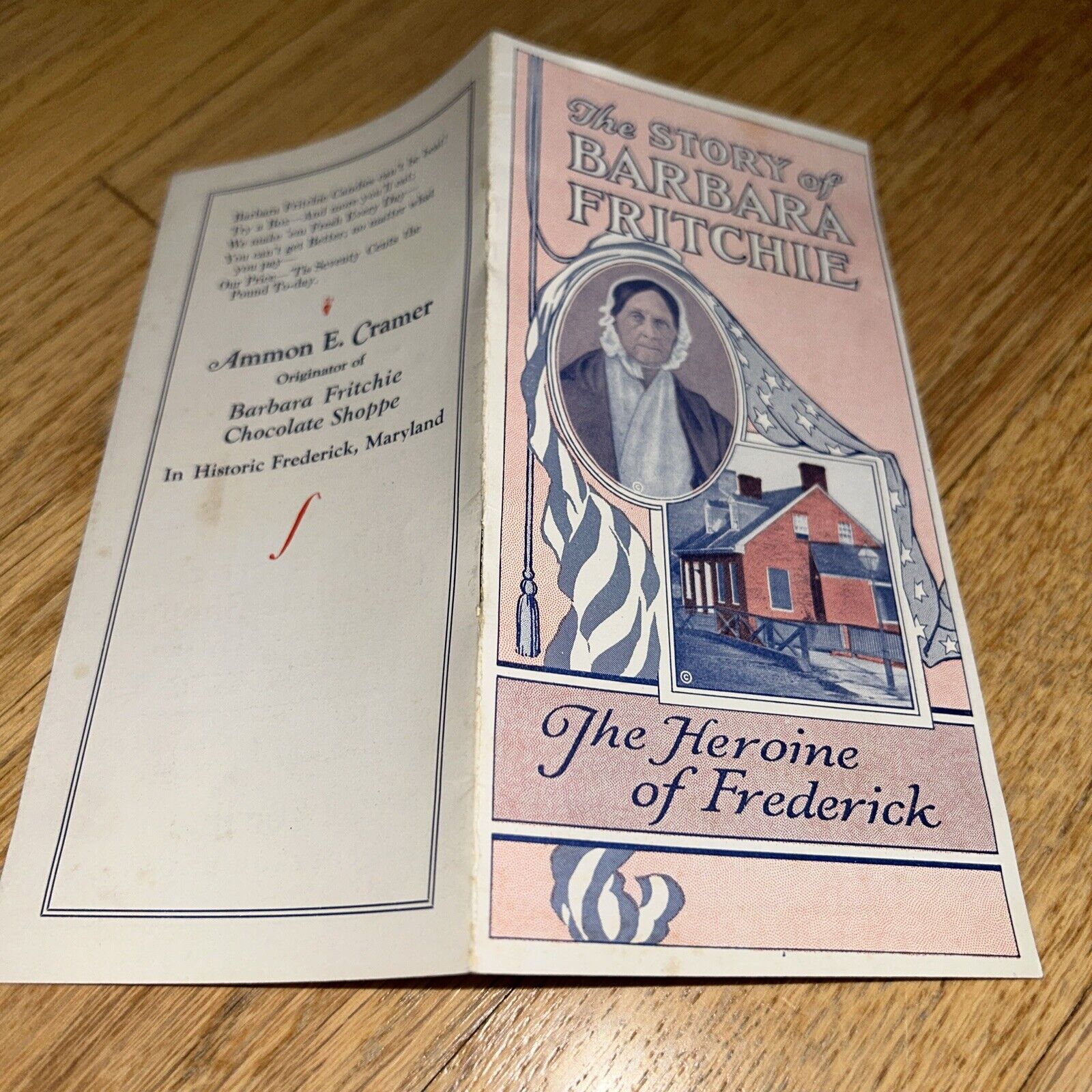 1928 THE STORY OF BARBARA FRITCHIE Book Fritchie Chocolate Shoppe FREDERICK MD
