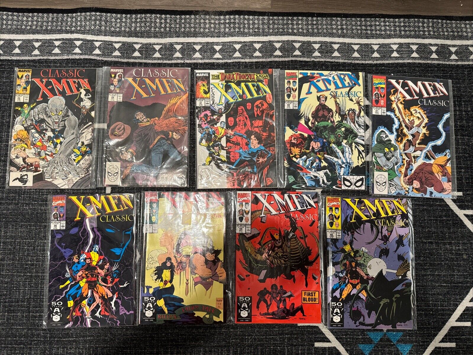 X-Men Classic Lot of 9 Comic Lot - Issue 22,26,35,48,51,56,57,59,60 - NM