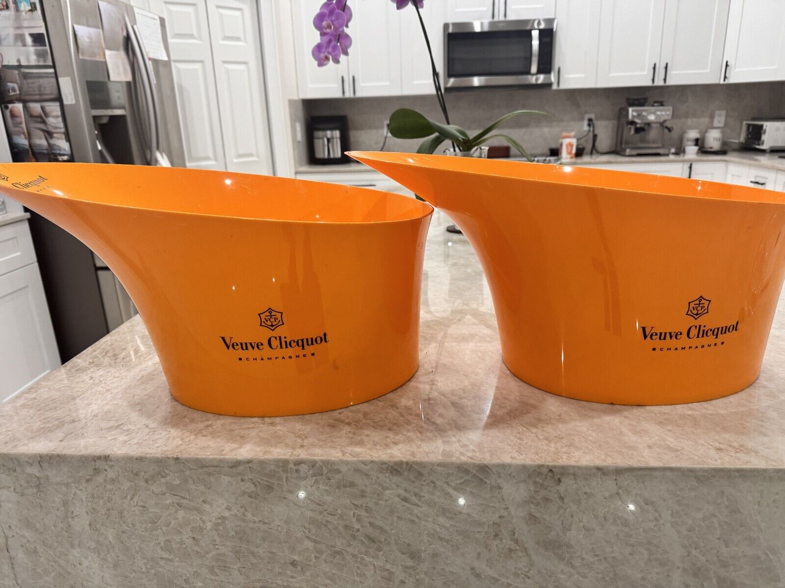 Veuve Clicquot Orange Acrylic Magnum Champagne Bucket XL - Used - Fair Condition