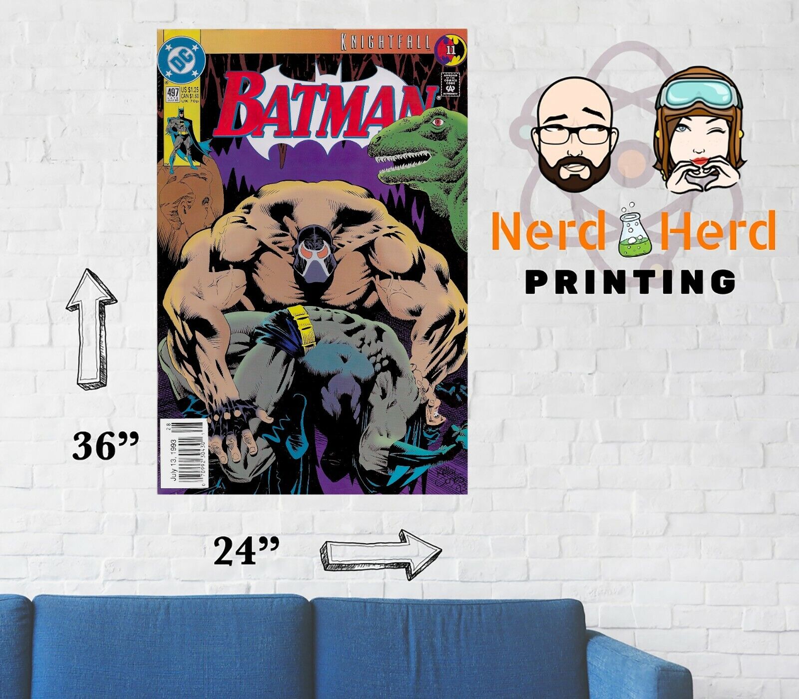 Batman #497 Comic Cover Wall Poster Multiple Sizes 11x17-24x36