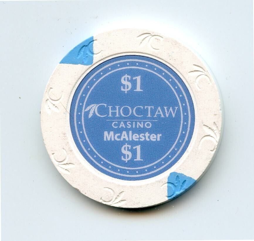1.00 Chip from the Choctaw Casino McAlester Oklahoma White