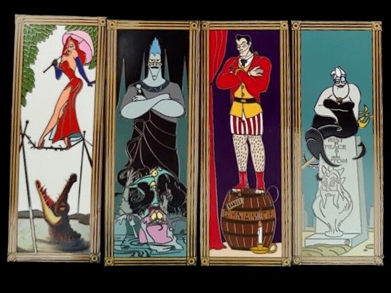 Fantasy Pin - Disney Haunted Mansion Villains Stretch Portrait Complete Set of 4
