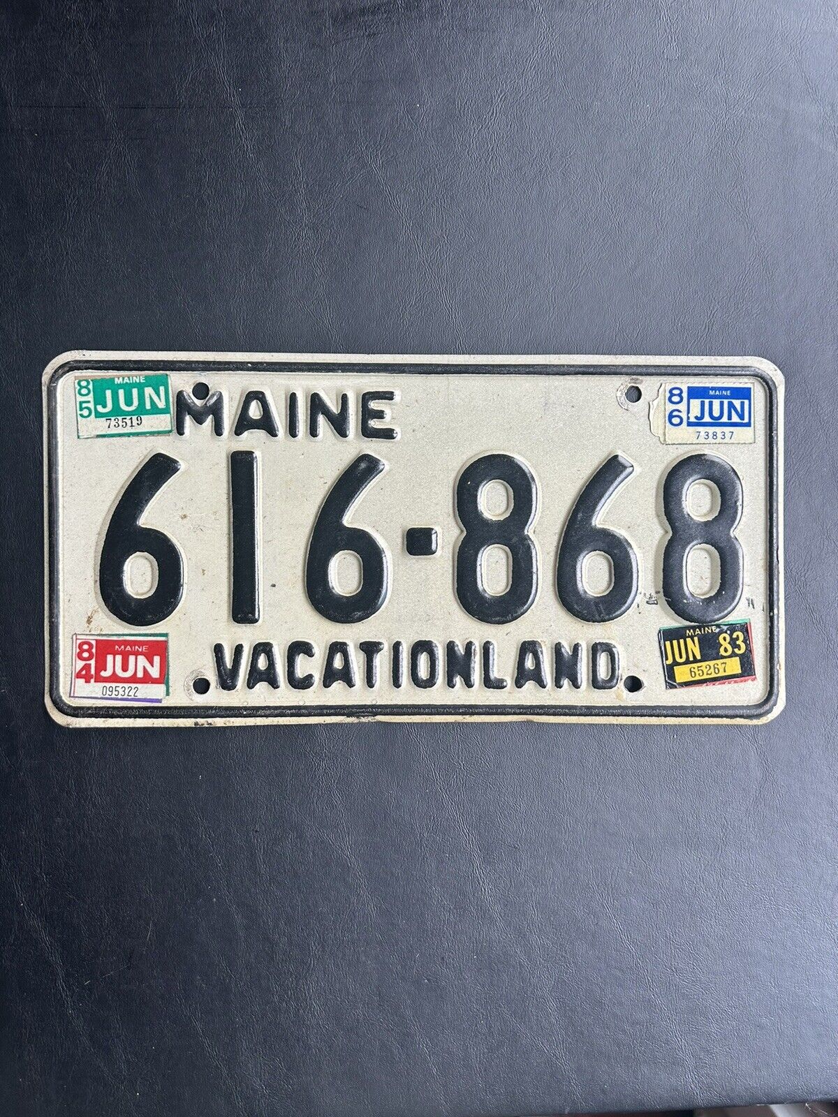 1983 - 1986 Maine License Plate 616-868