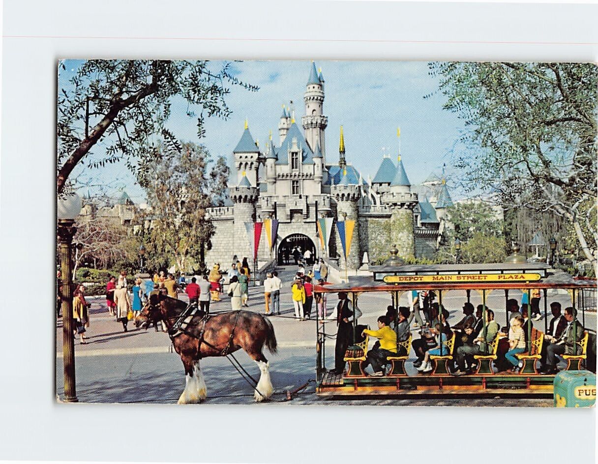 Postcard Sleeping Beauty Castle Fantasyland Disneyland California USA