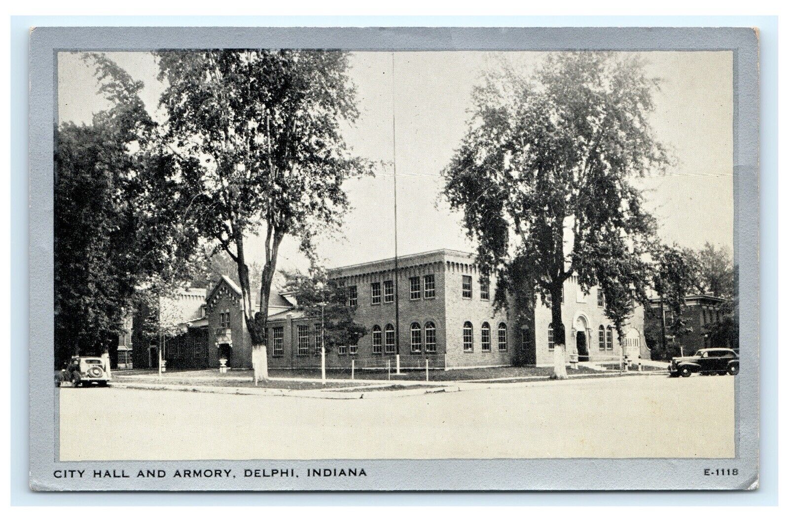 City Hall & Armory Delphi Indiana IN Postcard G11