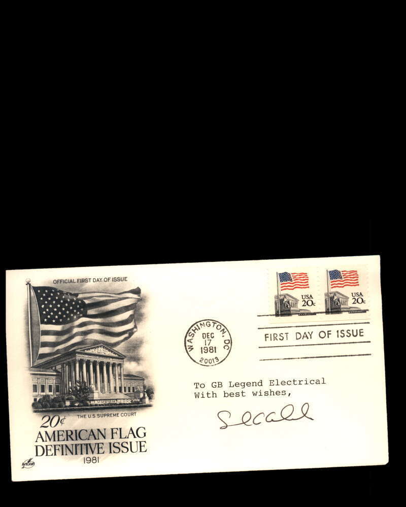 Samuel Alito JSA Signed 1981 FDC First Day Cover Cache Supreme Court Autograph