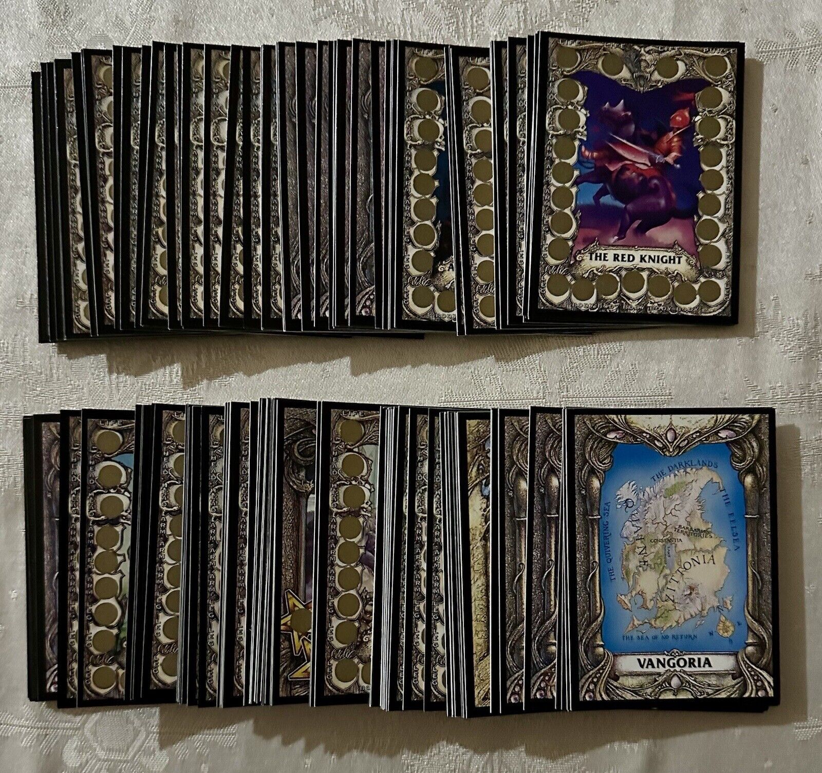 1993 Battle Cards Scratch and Slay Merlin Complete Base Basic Card Set of 139