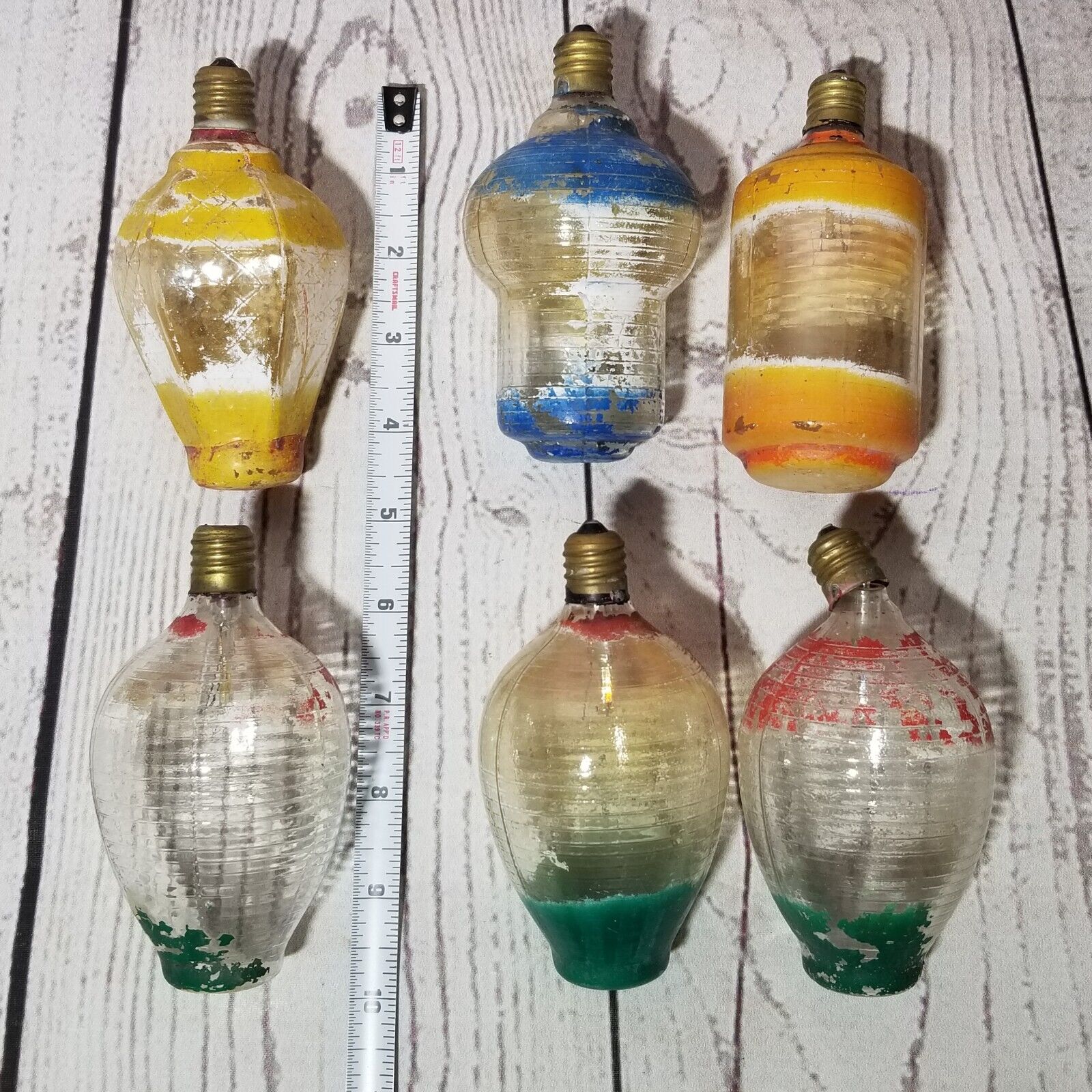 Lot of 5 Vintage Light Bulbs 120 Volt Japan UNTESTED Variety of Shapes & Designs