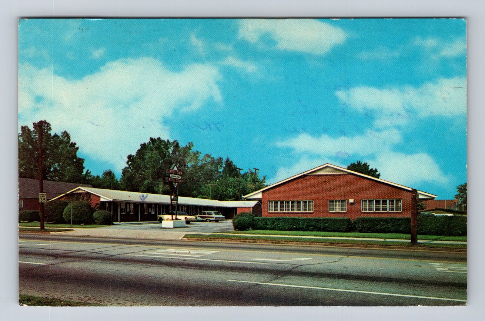 Greensboro NC-North Carolina, Midtown Hotel Court Advertising, Vintage Postcard