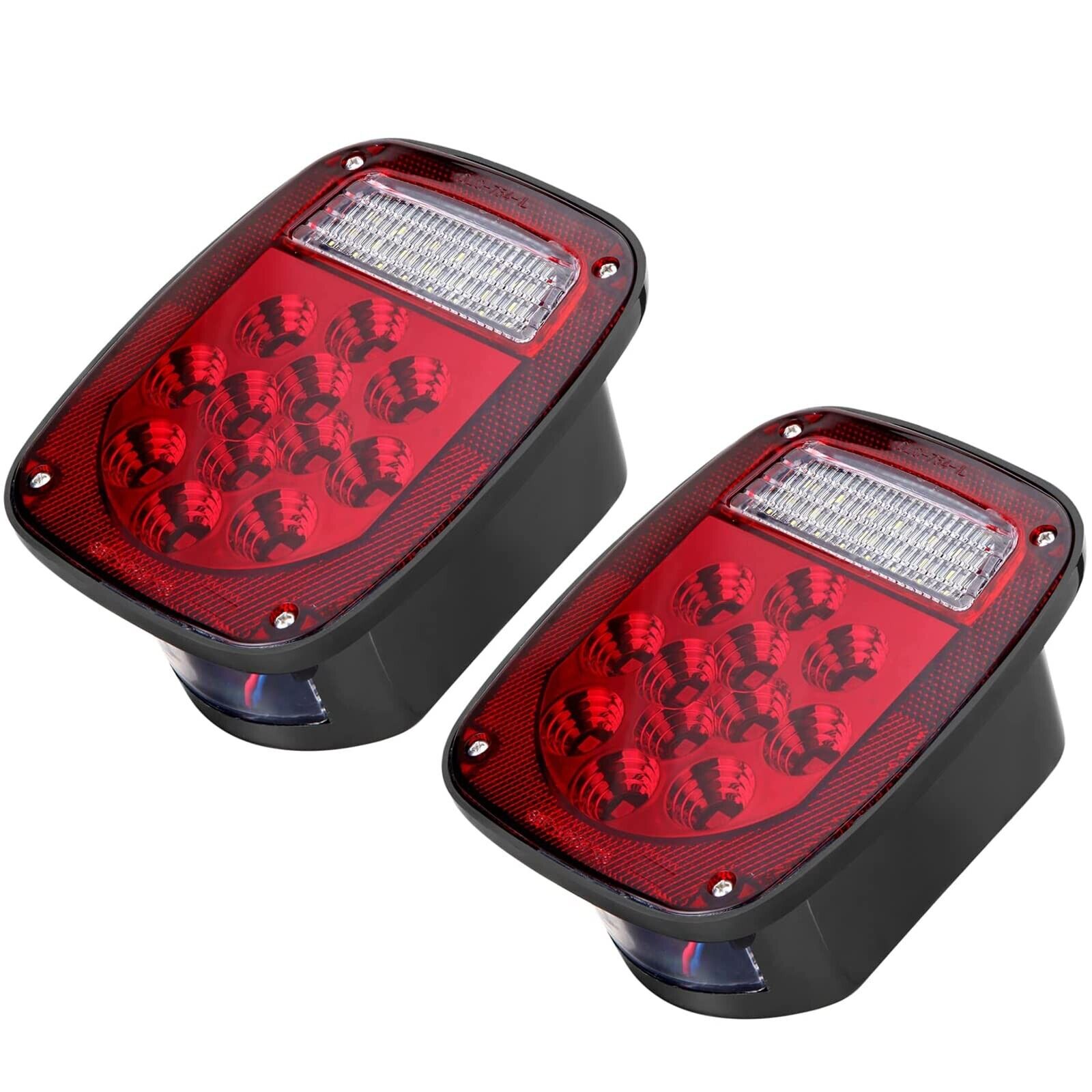 LIMICAR RV Tail Lights, 39 LED Trailer Lights, Red/White Dual Colors Universa...