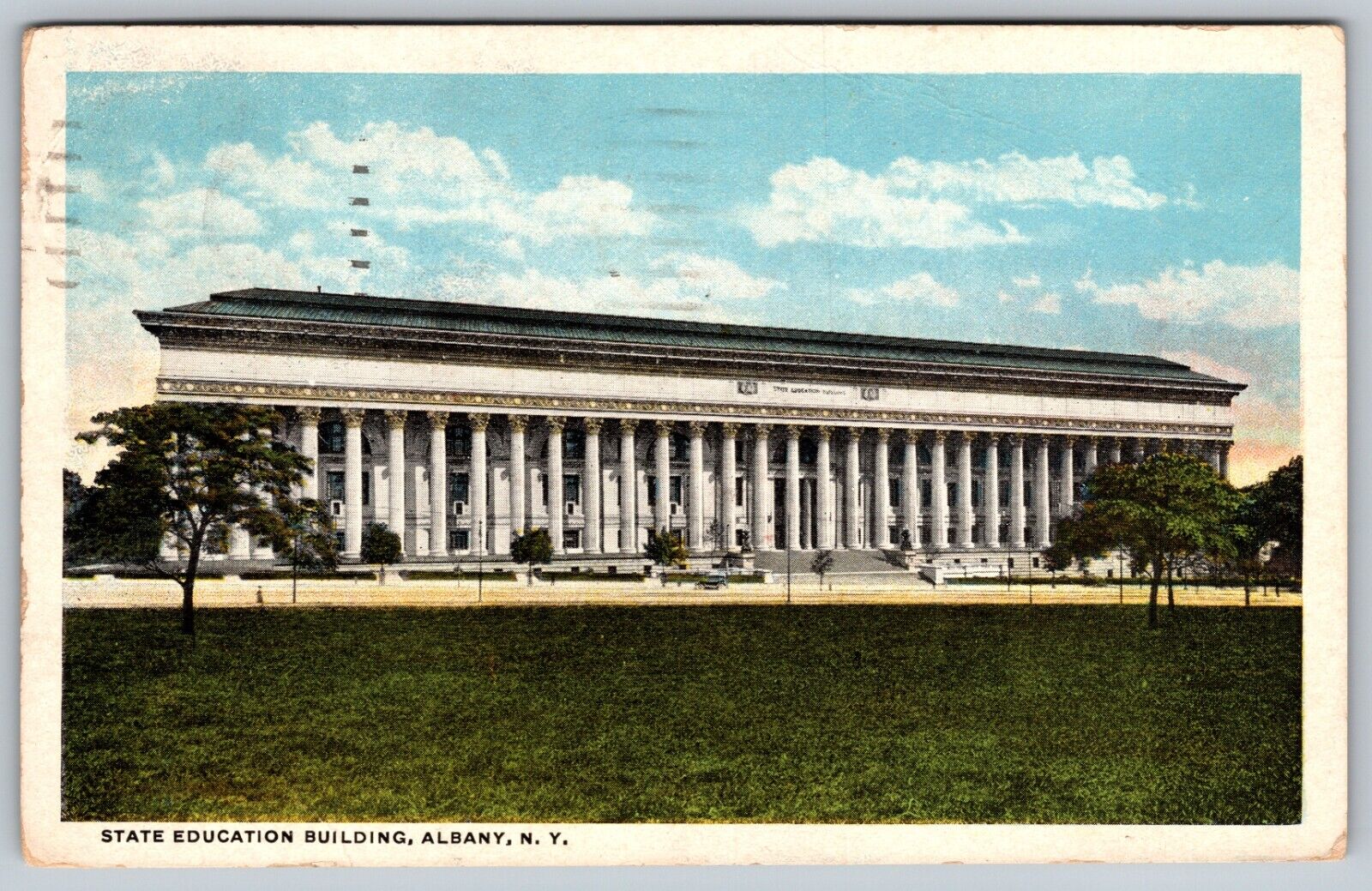 PPC Postcard NY New York Albany State Education Building Street View