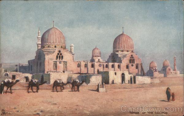 Egypt Cairo Tombs of the Caliphs Tuck Postcard Vintage Post Card