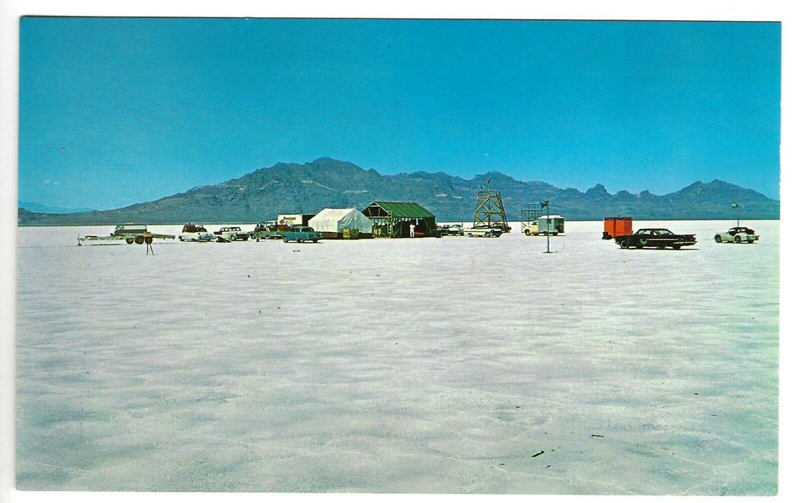 Bonneville Salt Flats, World\'s Fastest Speedway, Wendover Utah, c1970\'s Postcard